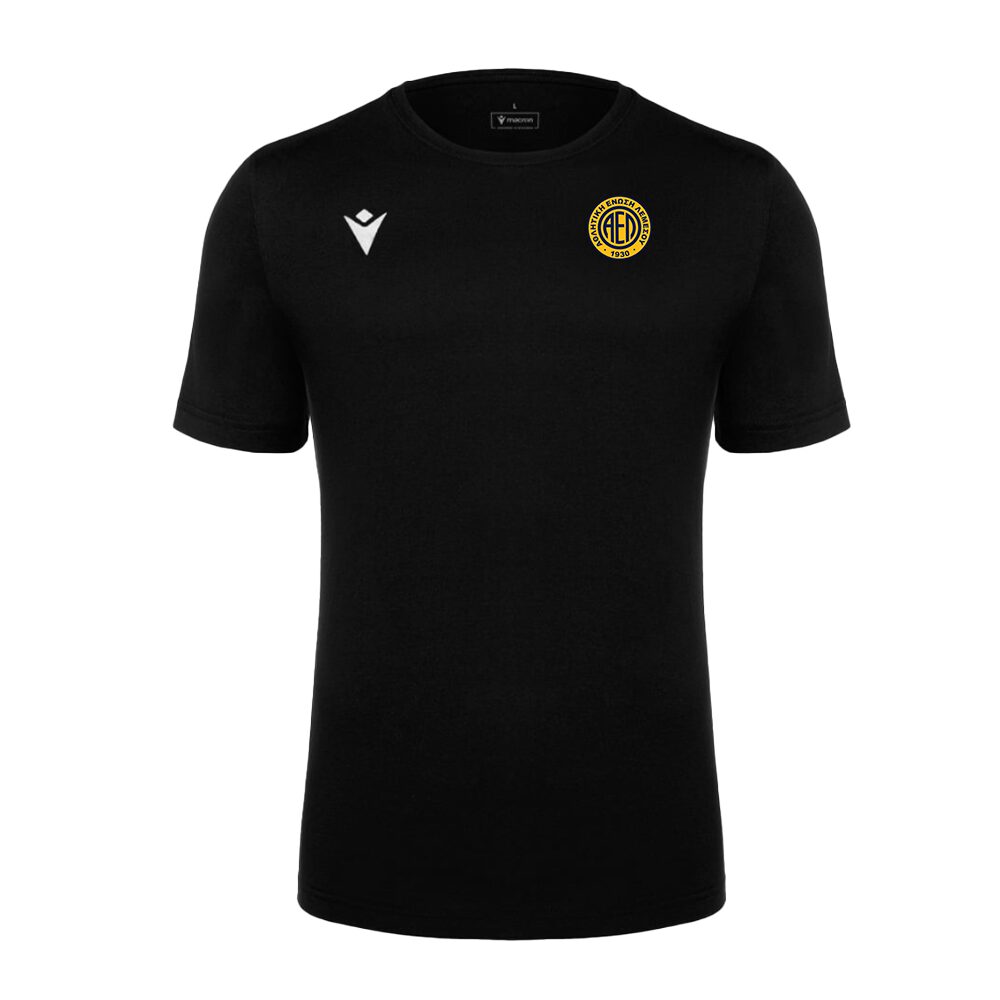 Macron Boost Eco T-Shirt  Black ( Yellow emblem )