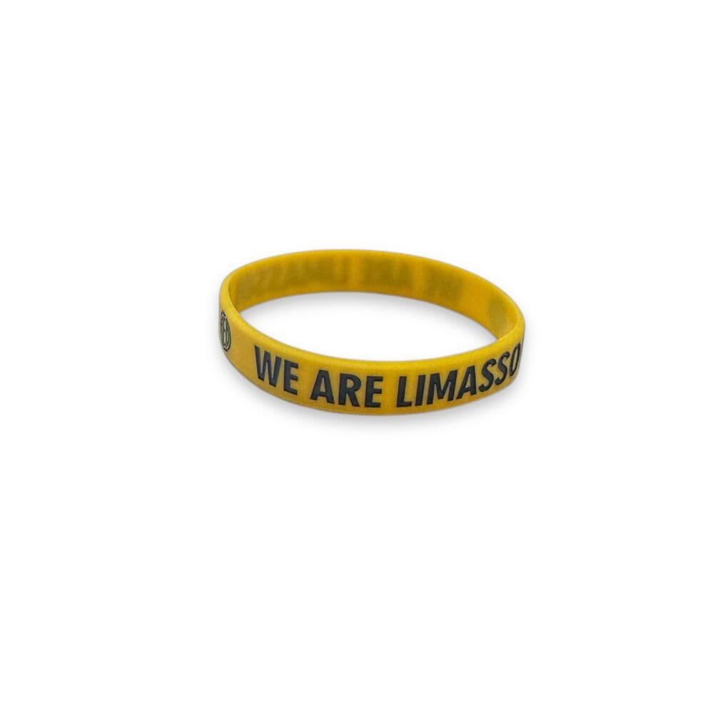 Yellow slicone bracelet