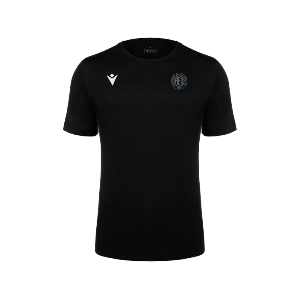 Macron Boost Eco T-Shirt  Black ( Black emblem )
