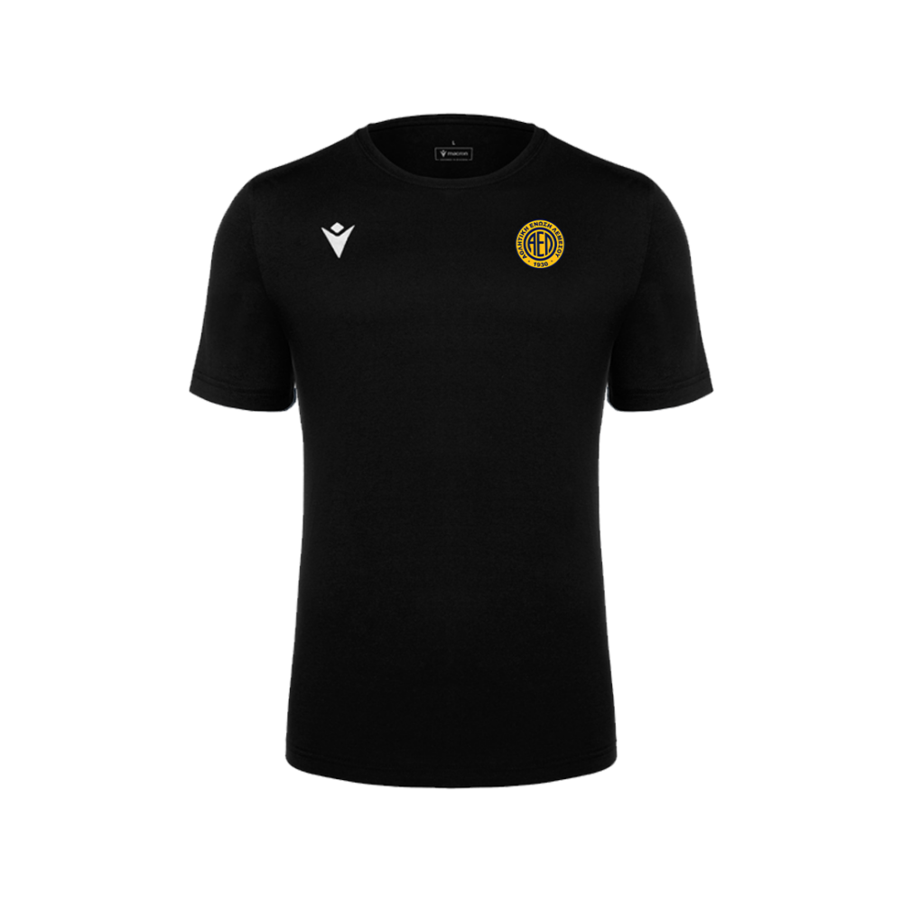 Macron Boost Eco T-Shirt  Black ( Yellow emblem )