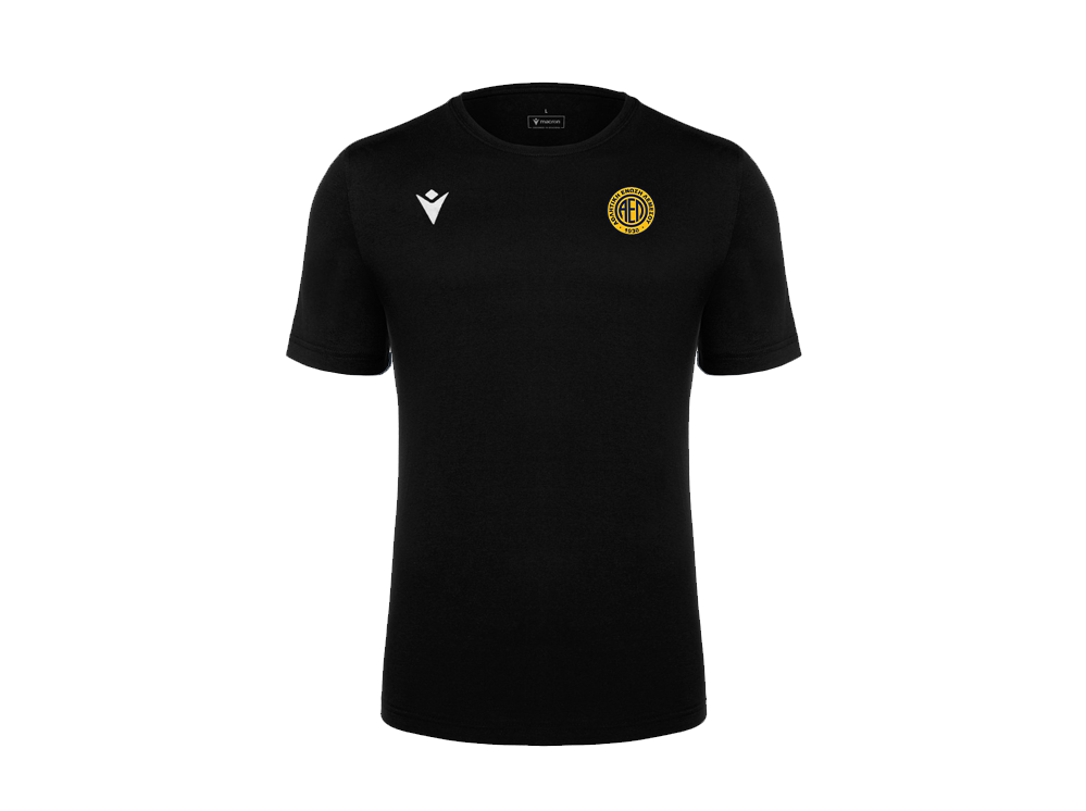 Macron Boost Eco T-Shirt  Black ( Yellow emblem )